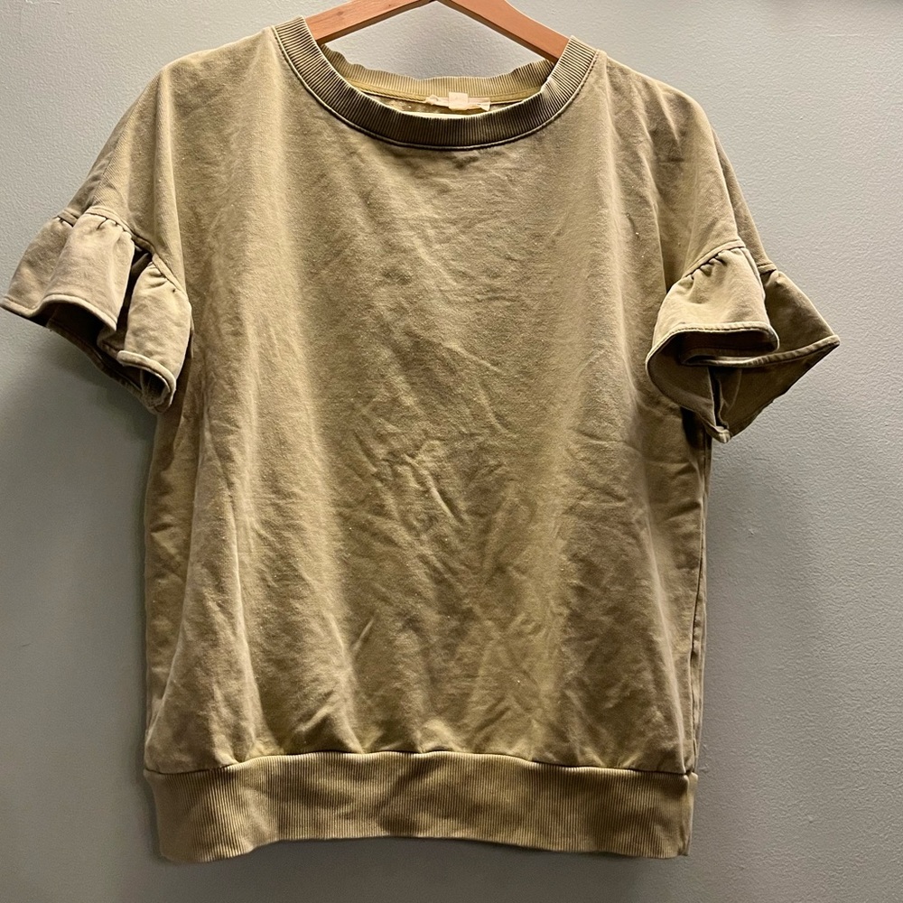 Ruffle sleeve t shirt